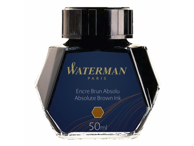 Vulpeninkt Waterman 50ml absoluut bruin | VulpennenShop.nl