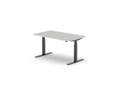 Elektrisch ihv bureau,HxBxD 650-1310x1800x900mm,blad lichtgrijs
