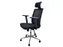 Bureaustoel Ergo met hoofdsteun Stof Zwart Netrug