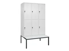 Dubbeldekse dekenkist,HxBxD 2120x1200x815mm,3x2vak.,vak B 400mm