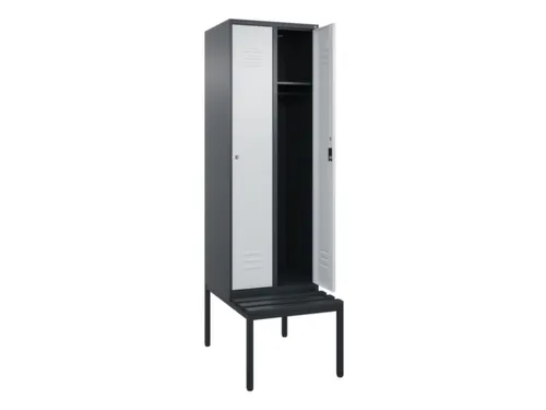 locker met bank,HxBxD 2120x600x815mm,2vak,vak B 300mm,cil.-slot