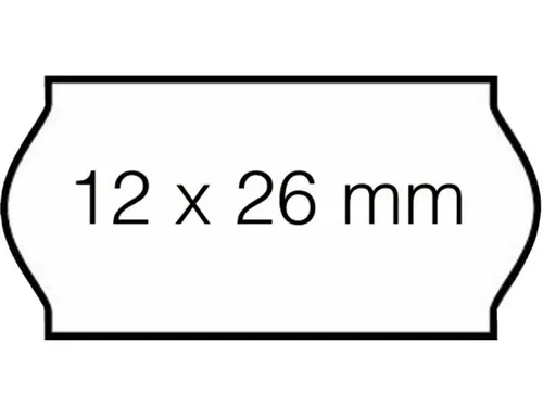 Prijsetiket 12x26mm Open-Data C6 afneembaar wit
