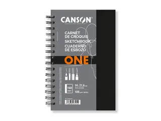 Schetsboek Canson Art Book One spiraalgebonden 80vel 100gr 140x216mm w - 1