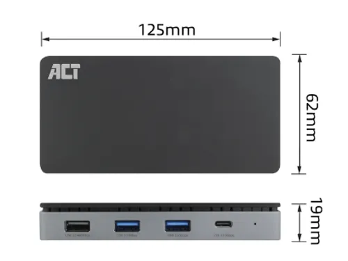 Dockingstation ACT USB-C 4K MST voor 2 HDMI monitoren