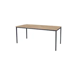 Domino Basic Tafel Vaste Hoogte 180x80 honey castello zwart 4-poots