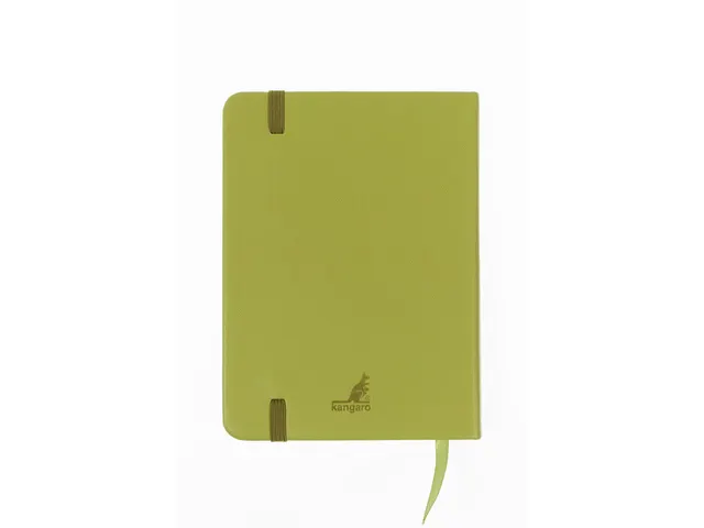 Schetsboek Kangaro A6 lime green PU HC 80 vel 140gr roomwit met elasti