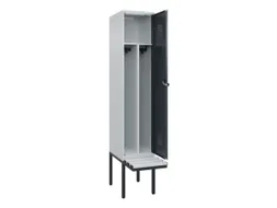 locker met bank,voor scheiding van kleding,HxBxD 2120x400x815mm,1vak