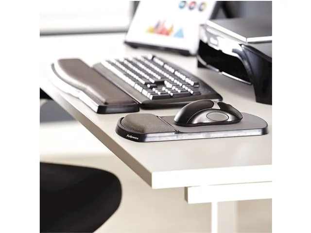 Muismat met polssteun Fellowes gel verstelbaar grafiet