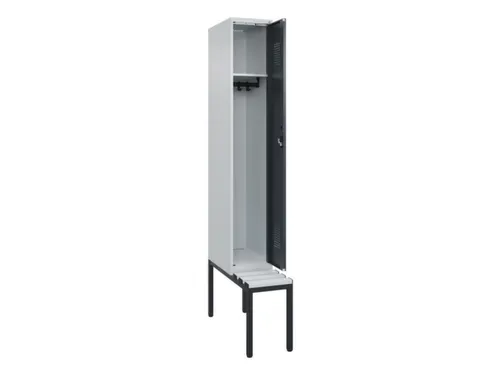 locker met bank,HxBxD 2120x300x815mm,1vak,vak B 300mm,cilinderslot