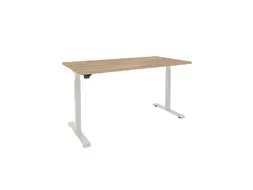Elektrisch Verstelbaar Bureau 2 Motoren 160x80cm Frame Wit Blad Honey