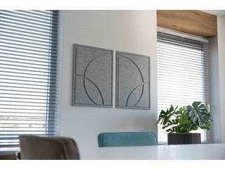Acoustic Art GEO 2-luik 80x60cm Grijs Akoestisch kunstwerk Geometrisch - 1