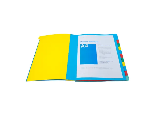 Sorteermap Harmonika 12 vak blauw