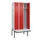 locker met bank,voor scheiding van kleding,HxBxD 2120x900x815mm,3vak
