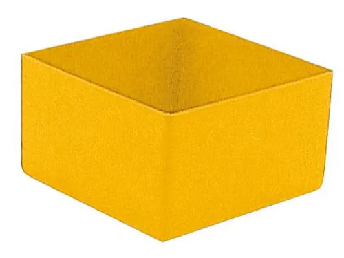 Inzetbak HxLxB 63x108x108mm Polystyreen Geel 50 stuks