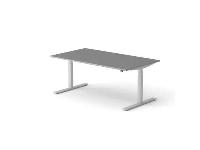 Elektrisch ihv bureau,HxBxD 650-1310x1800x1000mm,blad donkergrijs