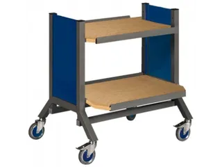 Mobiele Bijzettafel 900x610x950mm 2verstelbare/uitschuifbare Legborden - 2