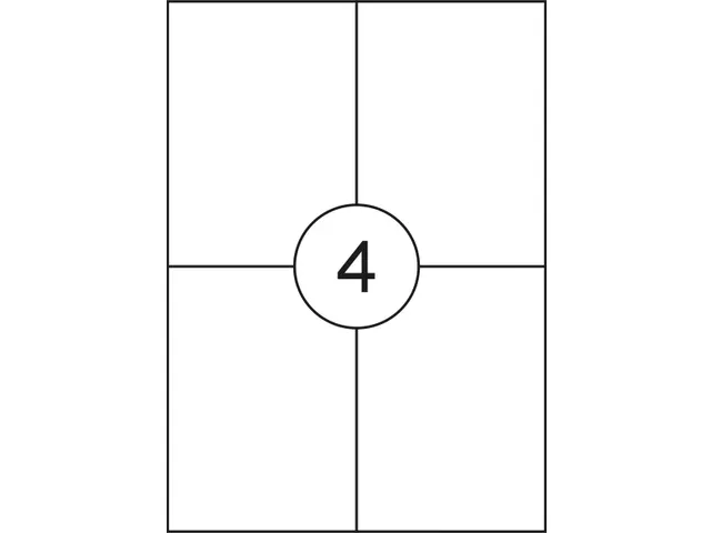 Office Products Etiket 105x148mm Wit Rechte Hoek 400 stuks