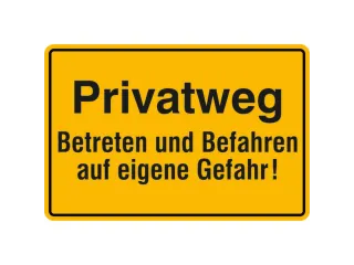 aanwijzingsbord,Eigen weg - Betreden en berijden op eigen risico! - 1