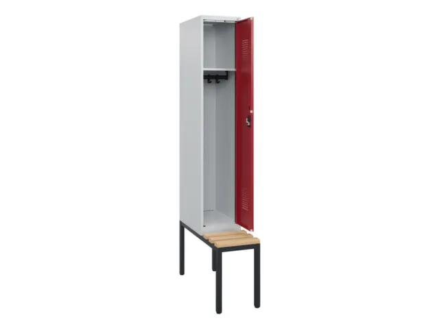 locker met bank,HxBxD 1950x300x815mm,1vak,vak B 300mm,cilinderslot