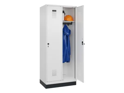 locker,HxBxD 1950x800x500mm,2vak,vak B 400mm,draaigrendel,sokkel