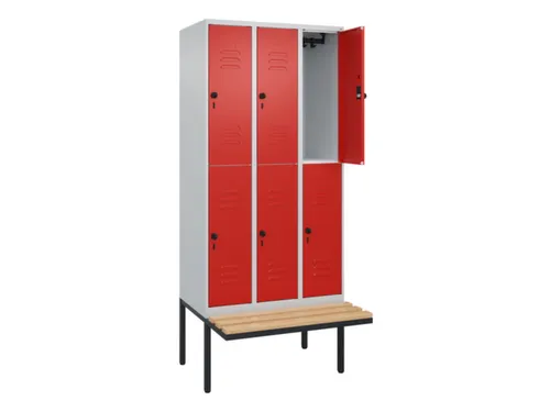 Dubbeldekse dekenkist,HxBxD 2120x900x815mm,3x2vak.,vak B 300mm