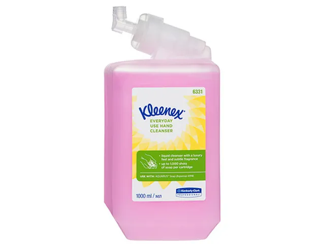 Kleenex 6331 Zeepvulling handreiniger roze 1 Liter doos 6 flacons