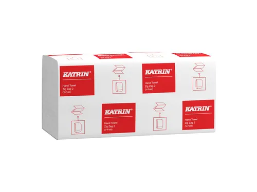 Handdoek Katrin z-vouw 2-laags 244x230mm 20x200 vel wit 35588