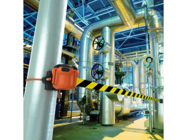 bandcassette,m. 1riem(en),LxB 9m x50mm,L 9m,riem geel/zwart