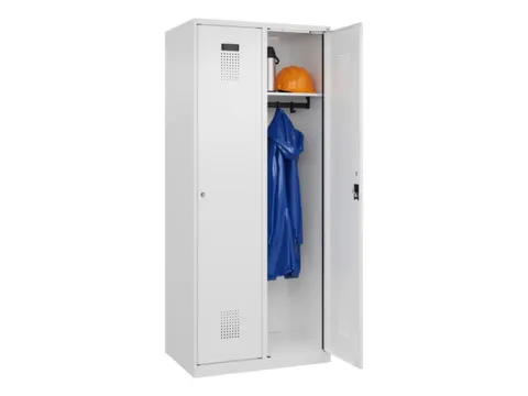 locker,HxBxD 1850x800x500mm,2vak,vak B 400mm,cil.-slot,staand op vloer