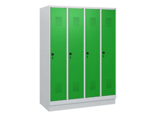 schoollocker,HxBxD 1630x1200x500mm,4vak,vak B 300mm,draaigrendel