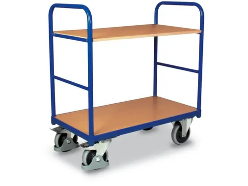 Etagewagen 250kg 1000x600mm H 950mm 2 Etages Hout Ral5010
