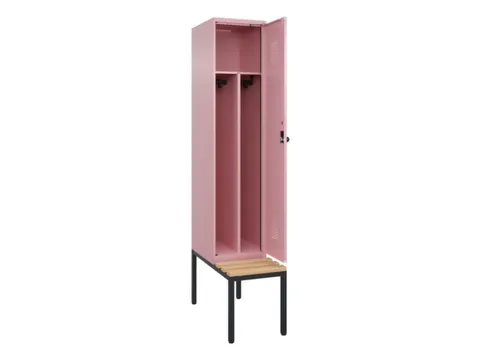 locker met bank,voor scheiding van kleding,HxBxD 2120x400x815mm,1vak