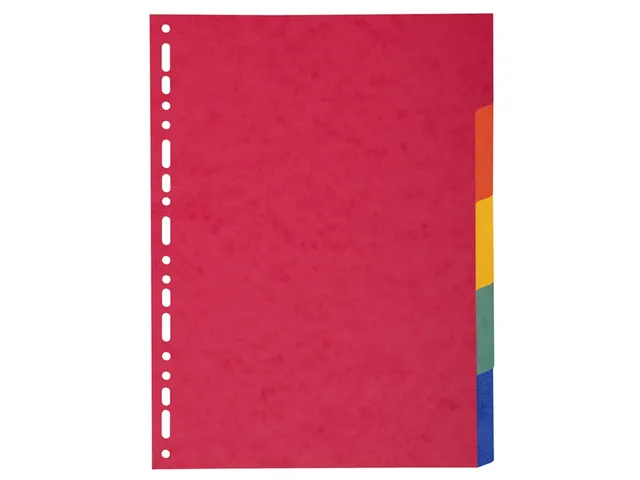 Tabbladen glanskarton 225g 5-delig A4 Assorti