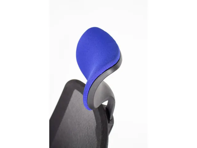 Chaise de bureau Linea Tekna 01/PT noir/bleu avec accoudoirs 3D