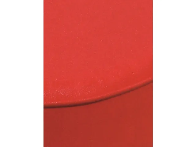 Draaikruk met Wielen 460-590mm Zitting Kunstleer Rood Aluminium