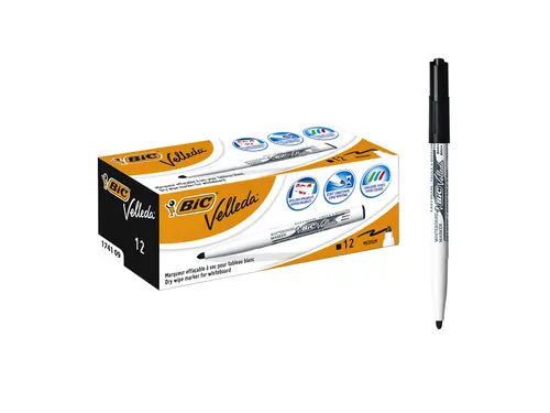 Viltstift Bic Velleda 1741 whiteboard rond medium zwart