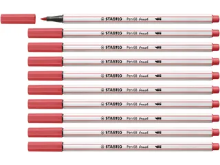 Brushstift STABILO Pen 568/47 roestig rood - 8