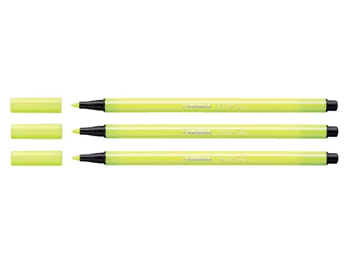 Viltstift STABILO Pen 68/024 medium neon geel