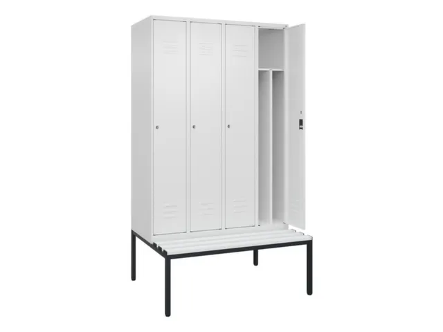 locker voor scheiding van kleding,HxBxD 2120x1200x815mm,4vak