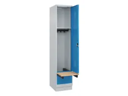 locker met bank,HxBxD 1950x400x815mm,1vak,vak B 400mm,cilinderslot