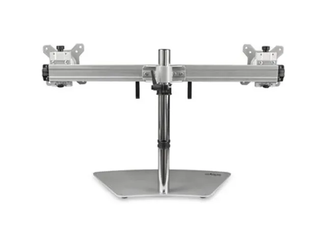 Support 2 écrans Horizontal Argent