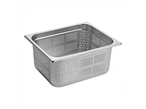 Caterchef Gastronorm schaal RVS geperforeerd 1/2 GN 150mm