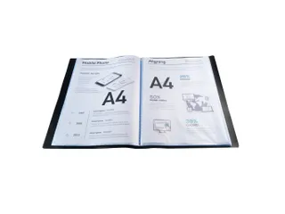 Showalbum Soepele Ondoorschijnende PP 80 Tas A4 Zwart - 4