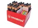 Whiteboardpotlood STABILO MARKdry incl 2 slijpers zwart classpack 30st