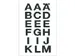 Etiket Herma 4135 20x20mm Letters A-Z Zwart op Transparant 36 stuks