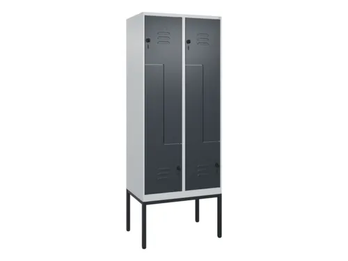 Z-garderobekast,HxBxD 2120x800x500mm,vak B 200/400mm,draaigrendel