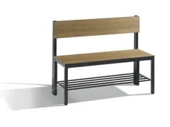 omkleedbank,HxLxD 796x1000x407mm,HPL eiken-sereno,frame staal RAL7021