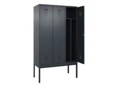 locker voor scheiding van kleding,HxBxD 2120x1200x500mm,3vak