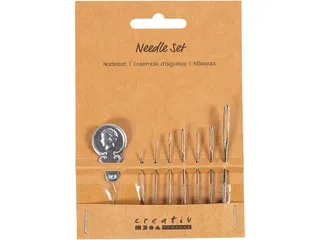 Naaldenset Creativ Company blister à 8 delen zilver - 1
