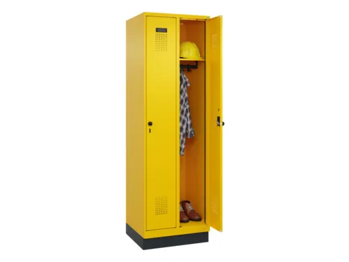 locker,HxBxD 1950x600x500mm,2vak,vak B 300mm,draaigrendel,sokkel